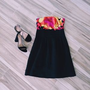 NWOT Black Pink Red & Yellow Floral Dress